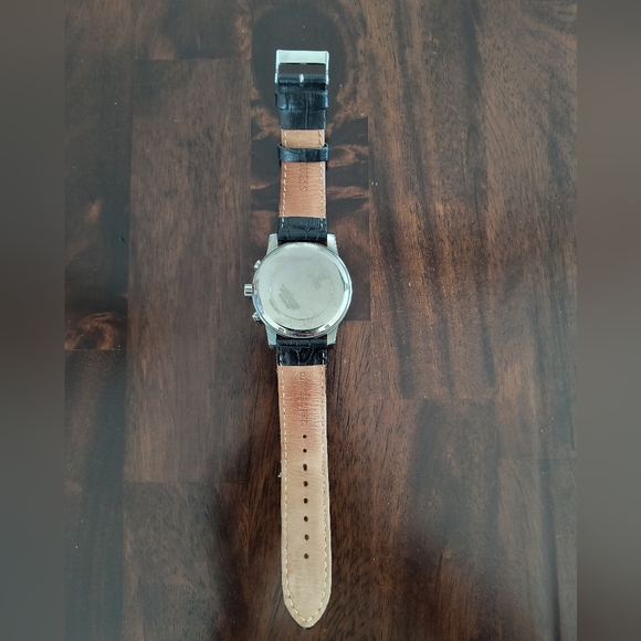 COPY - Men's Guess watch black leather strap - Picture 6 of 6